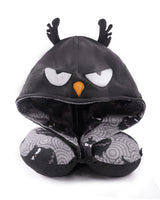 <A 000a002d>"Japan Owl" Memory Foam Travel Hoodie Pillow
