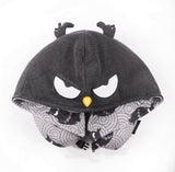 <A 000a002d>"Japan Owl" Memory Foam Travel Hoodie Pillow