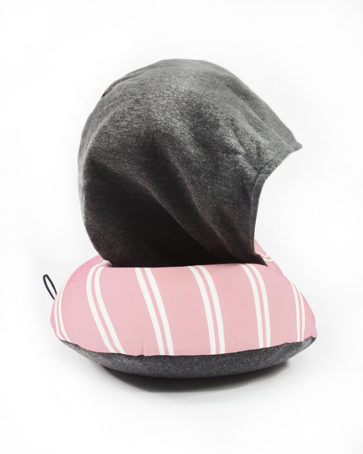 <A 000a64>Stripe Hoodie Pillow - Dirty Pink