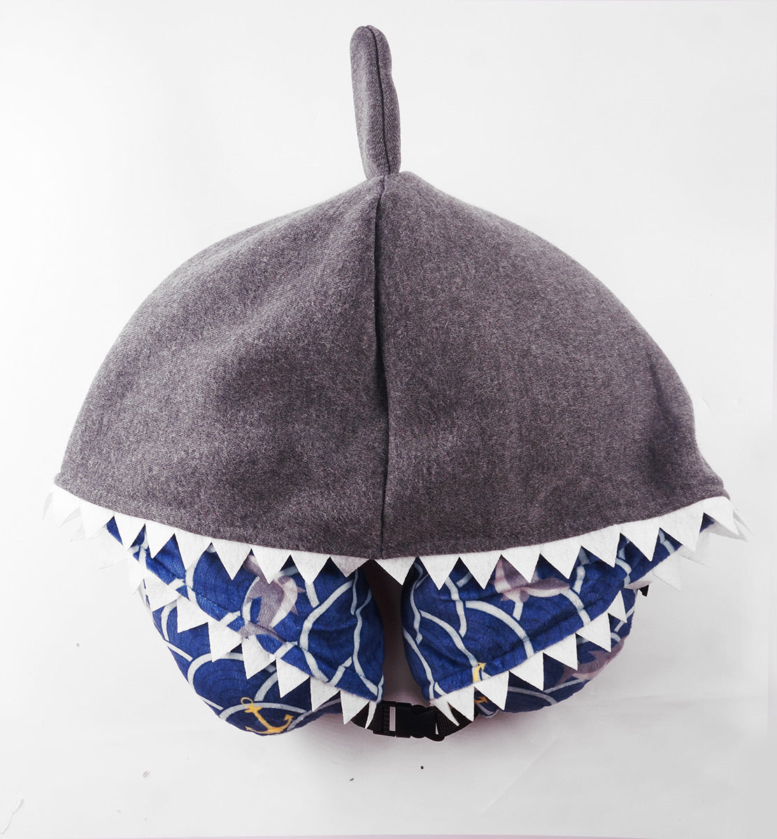 <A 000a002b>"Hawaii Shark" Memory Foam Travel Hoodie Pillow