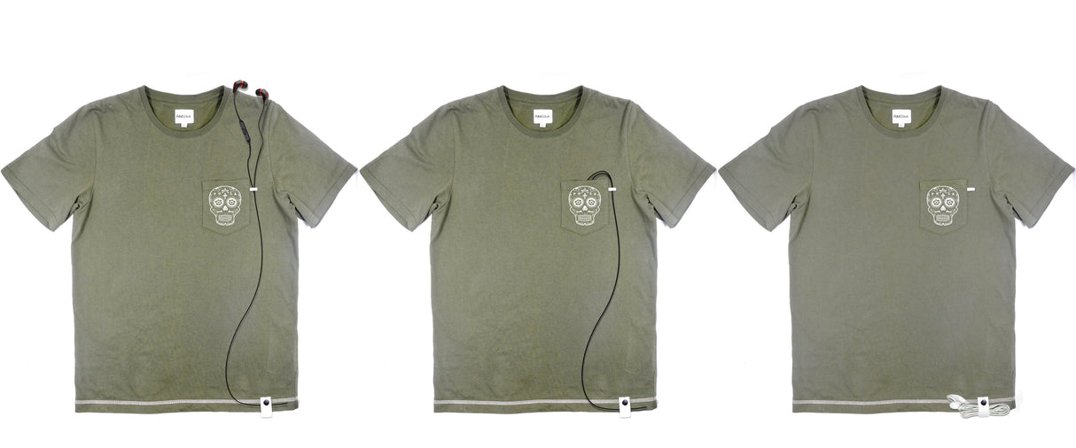 <A 001a22>Muse Pocket Tee - Military Green (Calavera)