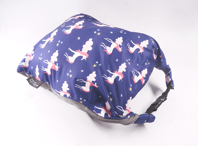 <A 000a002a>"Galaxy Unicorn" Memory Foam Travel Hoodie Pillow